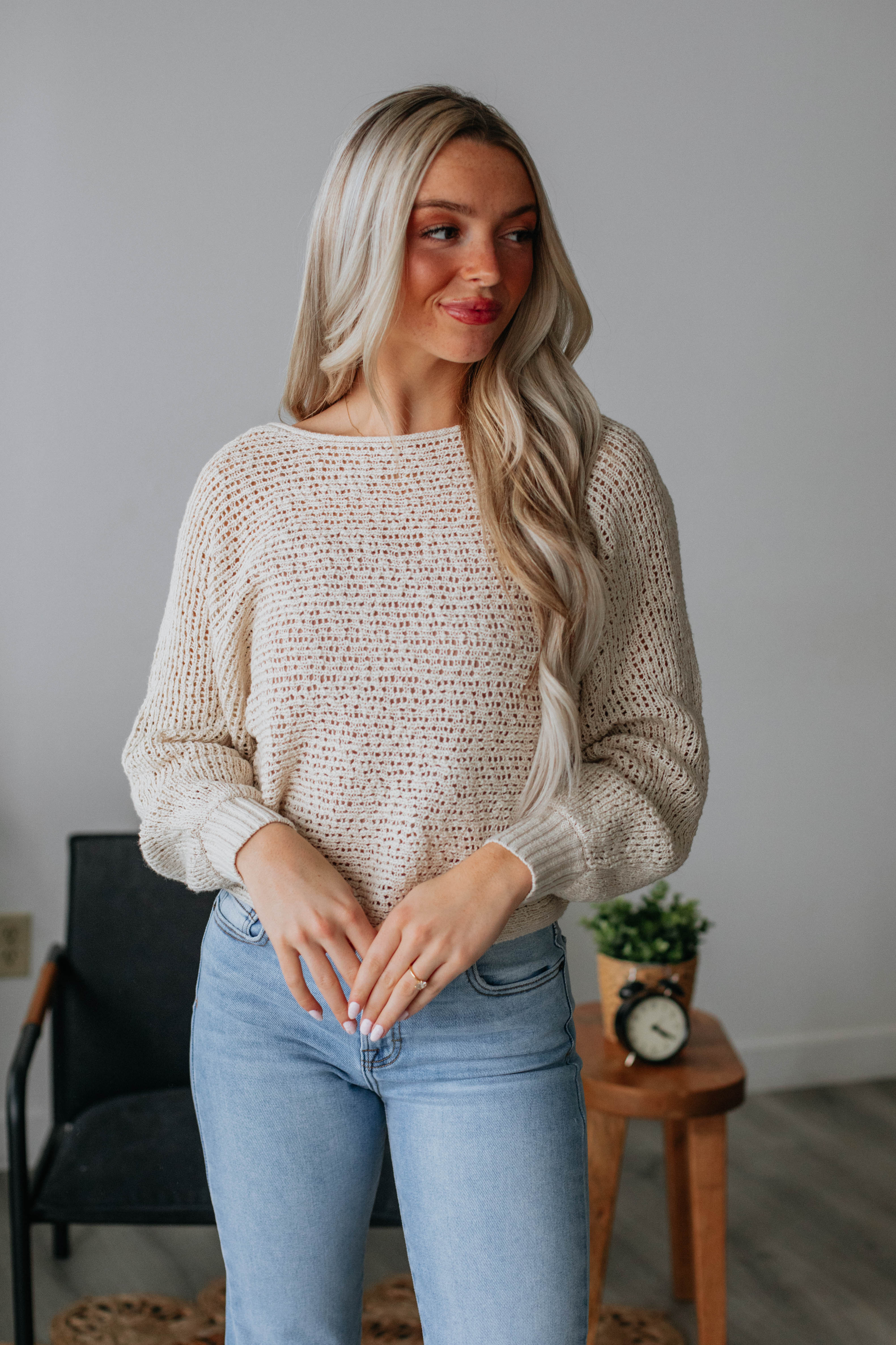 Helen Ribbed Sweater - Natural