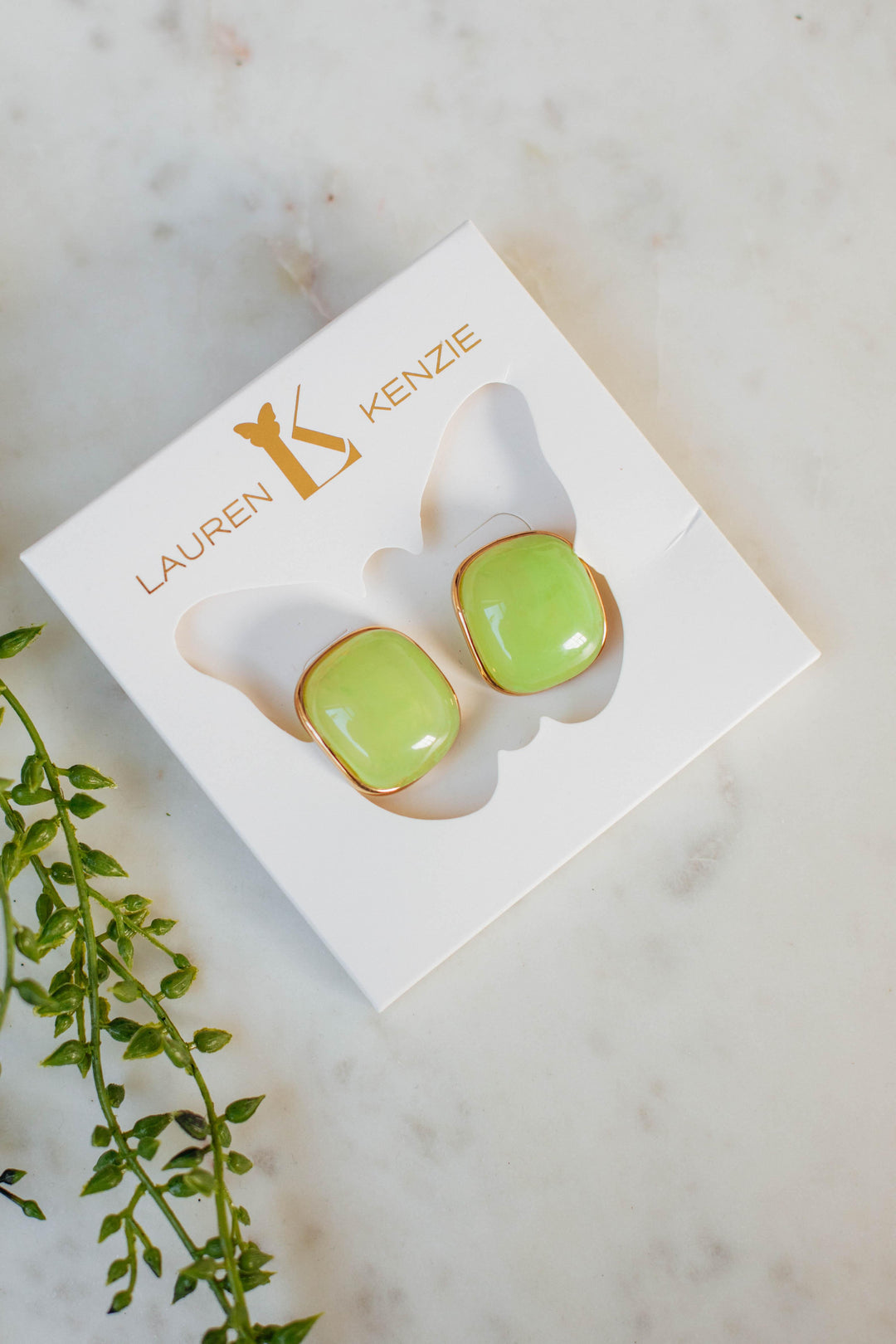 Admired Effect Earrings - Lime