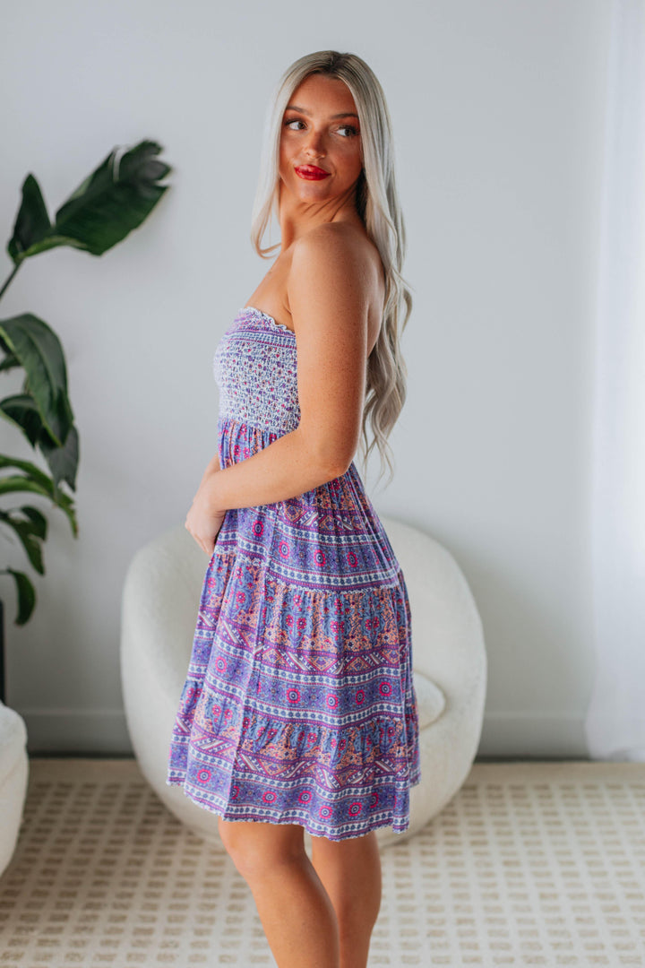 Amara Dress - Indigo Mix