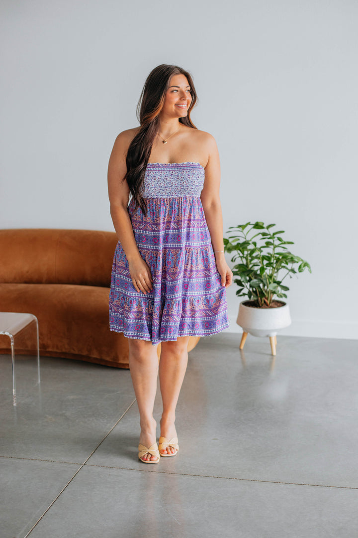 Amara Dress - Indigo Mix