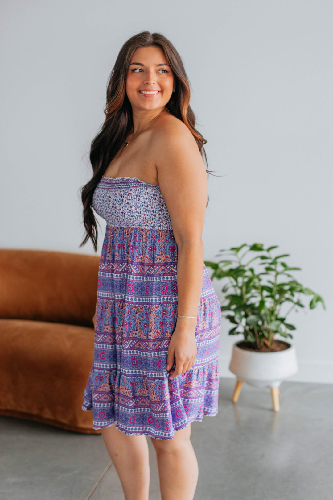 Amara Dress - Indigo Mix