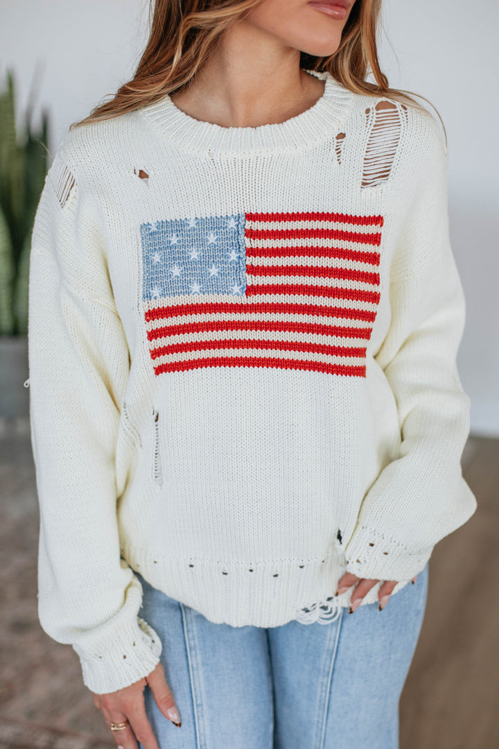 American Dreamin' Sweater - Cream