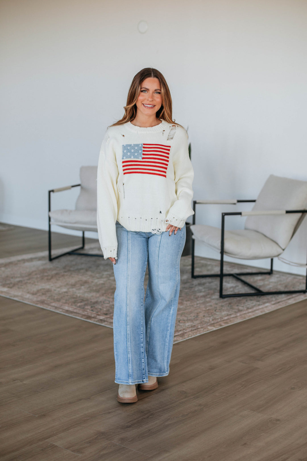 American Dreamin' Sweater - Cream