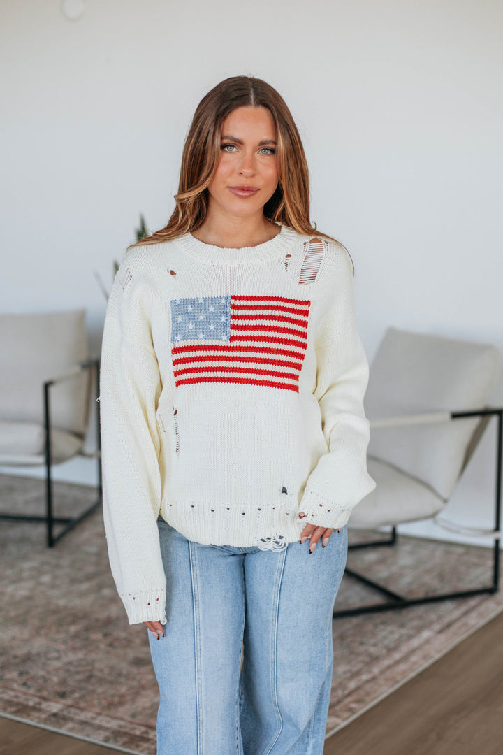 American Dreamin' Sweater - Cream