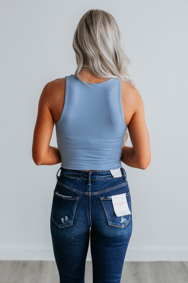 Angelina Basic Tank - Powder Blue