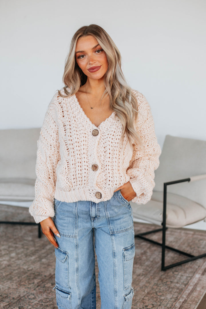 Annalise Knit Cardigan - Natural