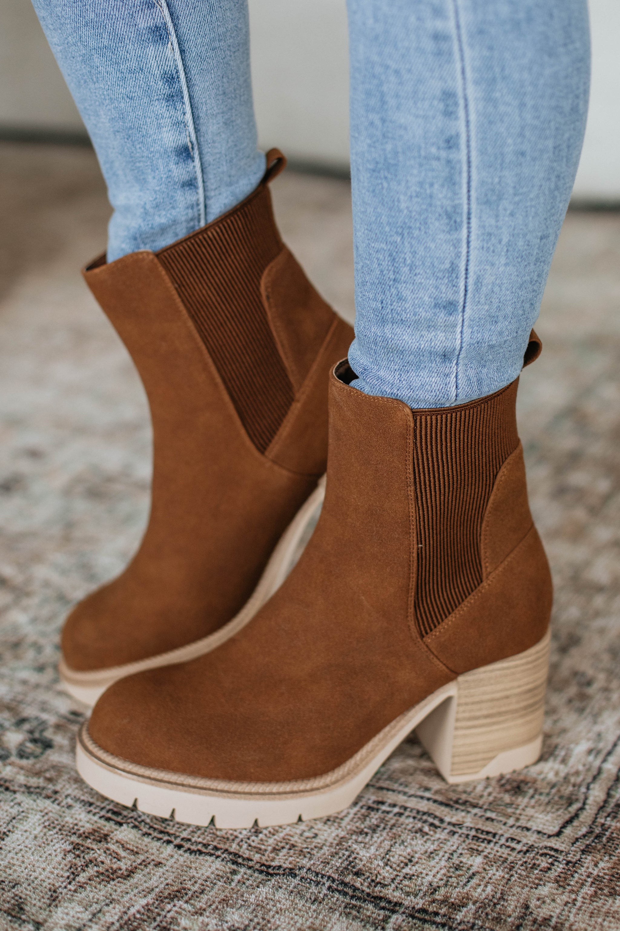 Anywhere With You Boots - Cognac