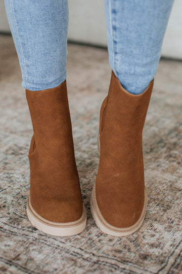 Anywhere With You Boots - Cognac