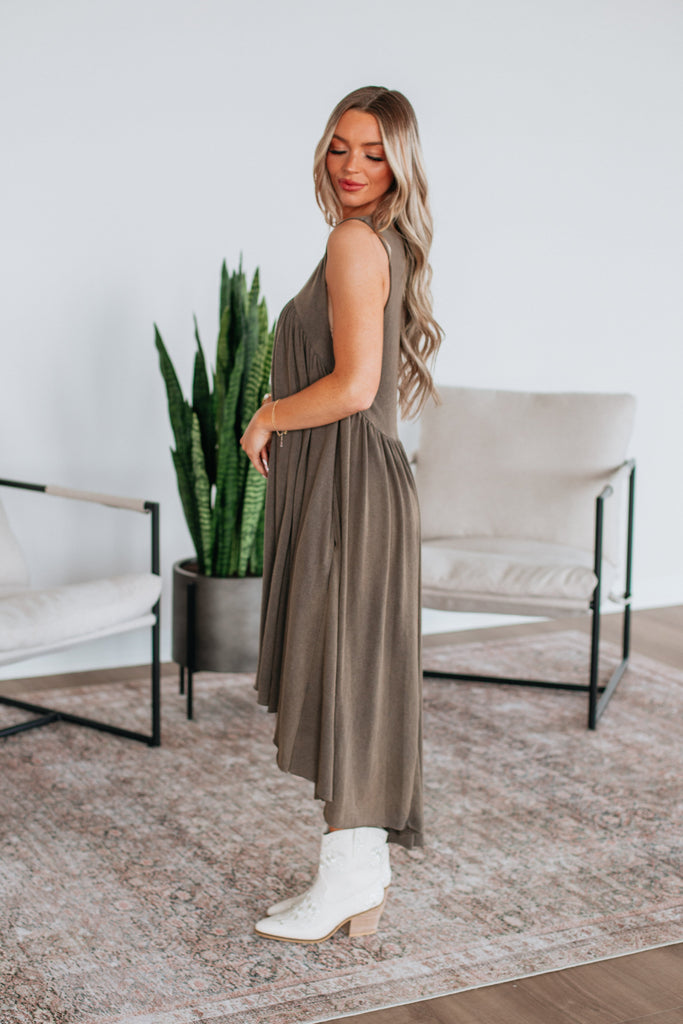 Ariella Midi Dress - Ash