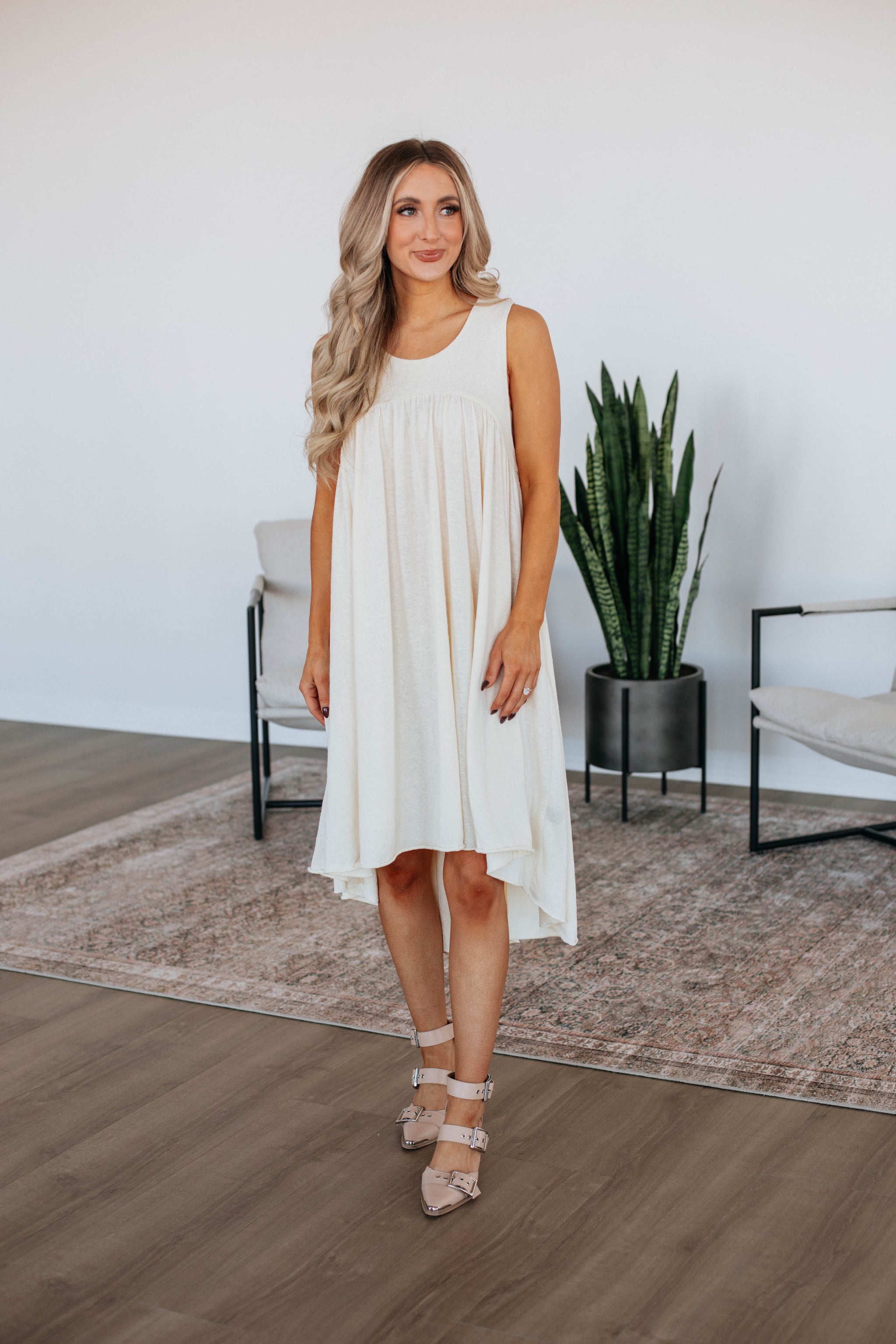 Ariella Midi Dress - Natural