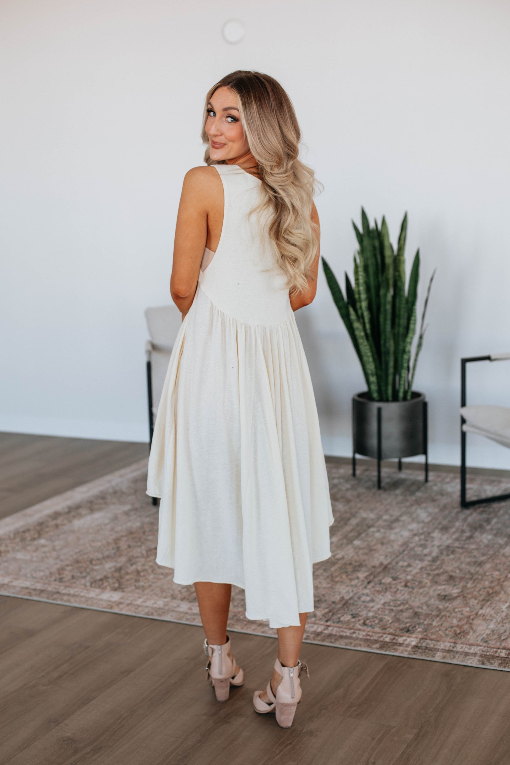 Ariella Midi Dress - Natural