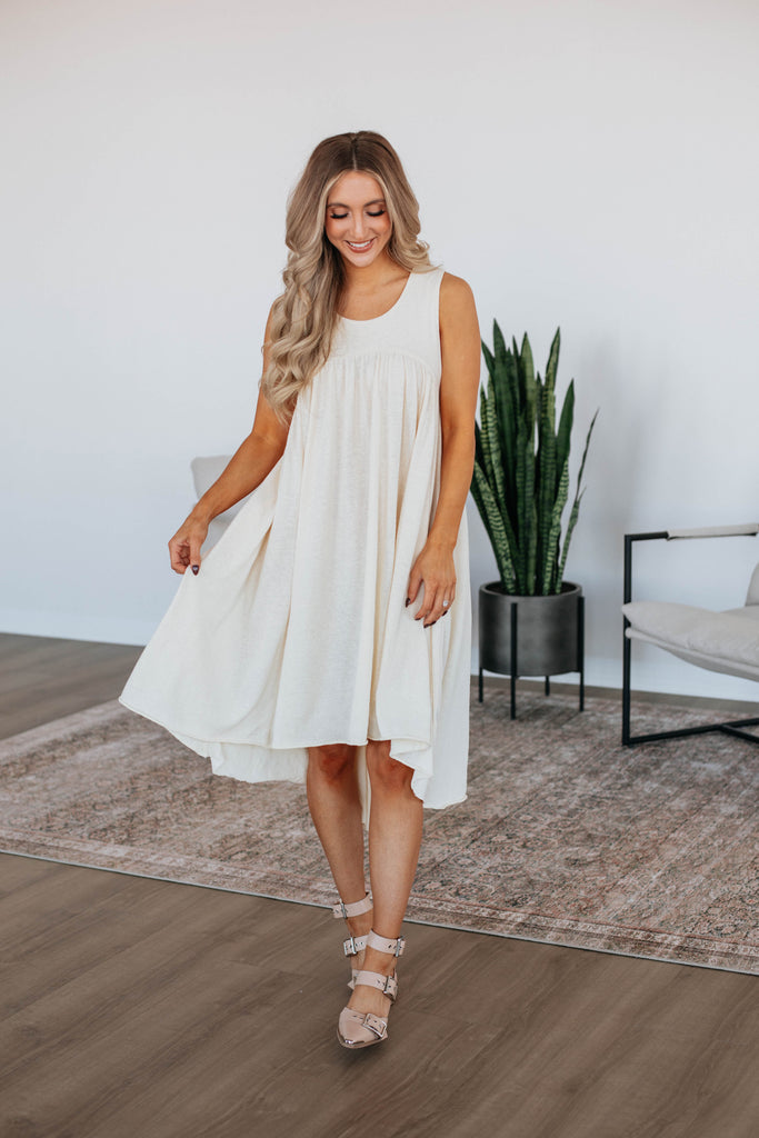 Ariella Midi Dress - Natural