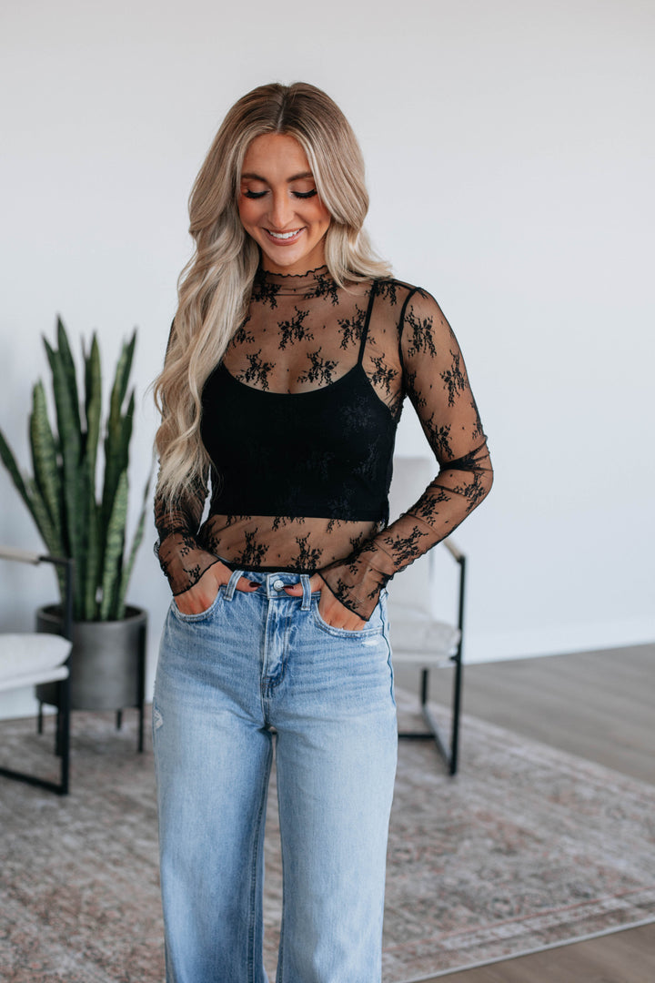 Asa Lace Top - Black