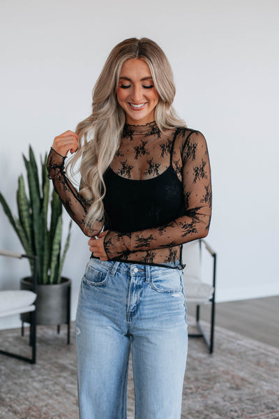 Asa Lace Top - Black