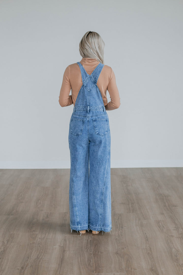 Astrid Denim Flare Overalls