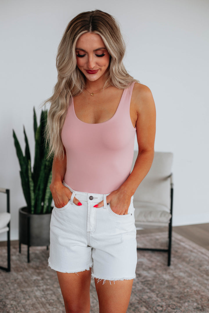 Ayanna Basic Bodysuit - Blush