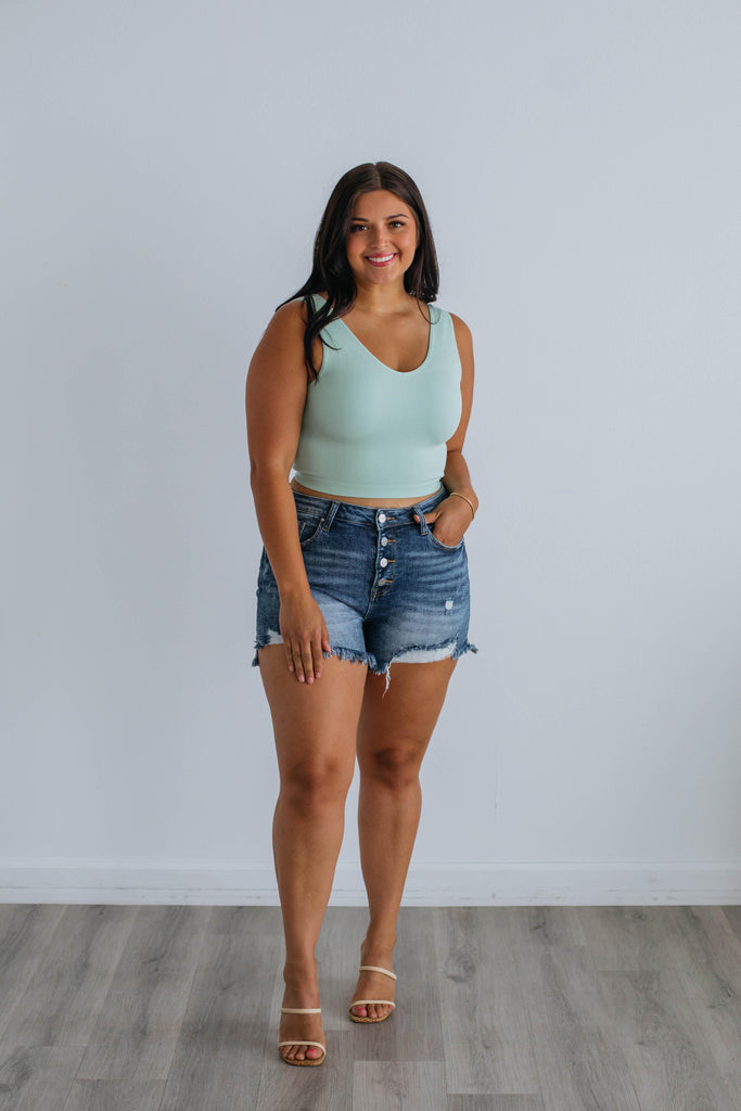 Benson Ribbed Tank - Mint