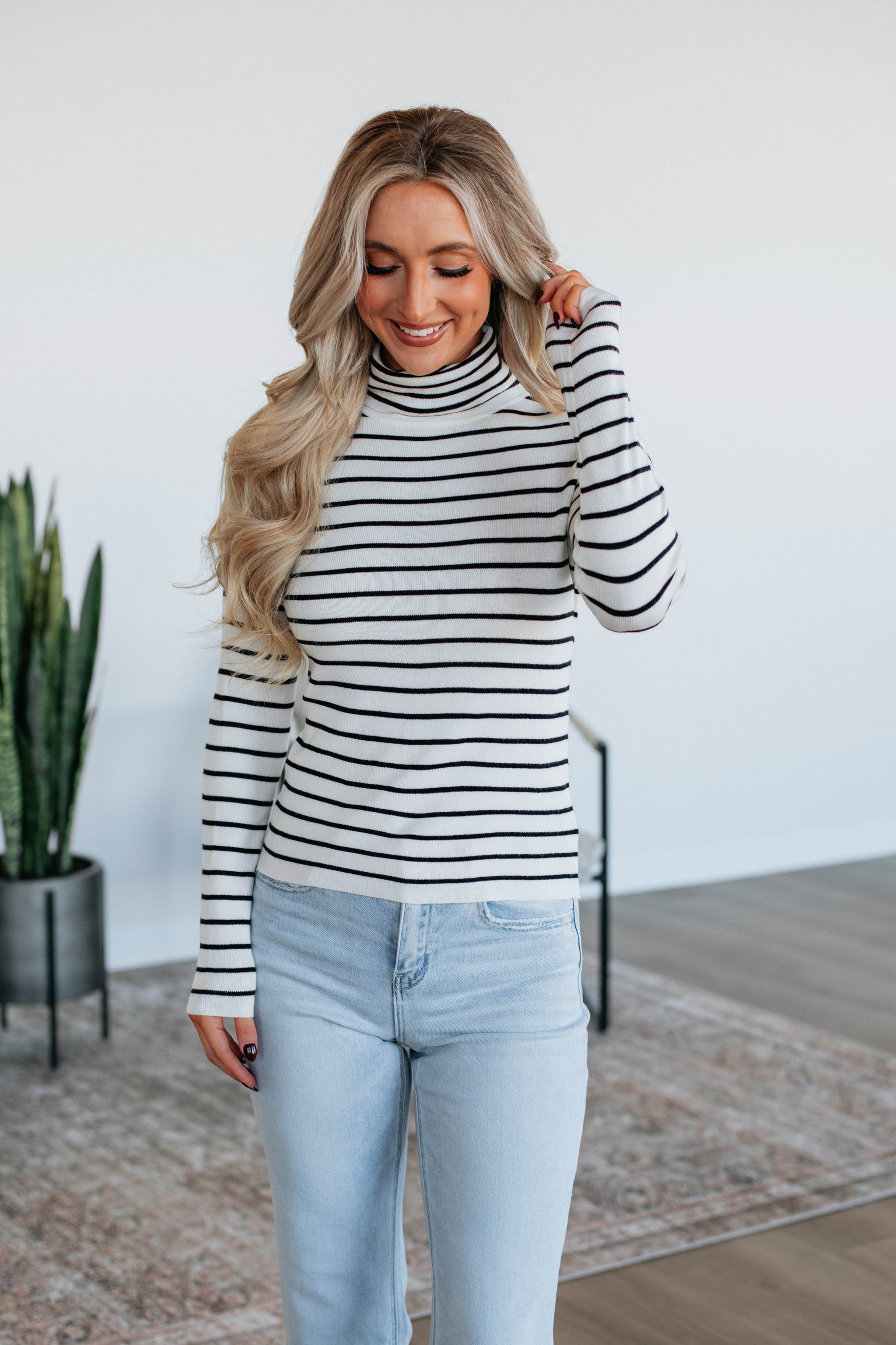 Berkeley Striped Sweater - Ivory