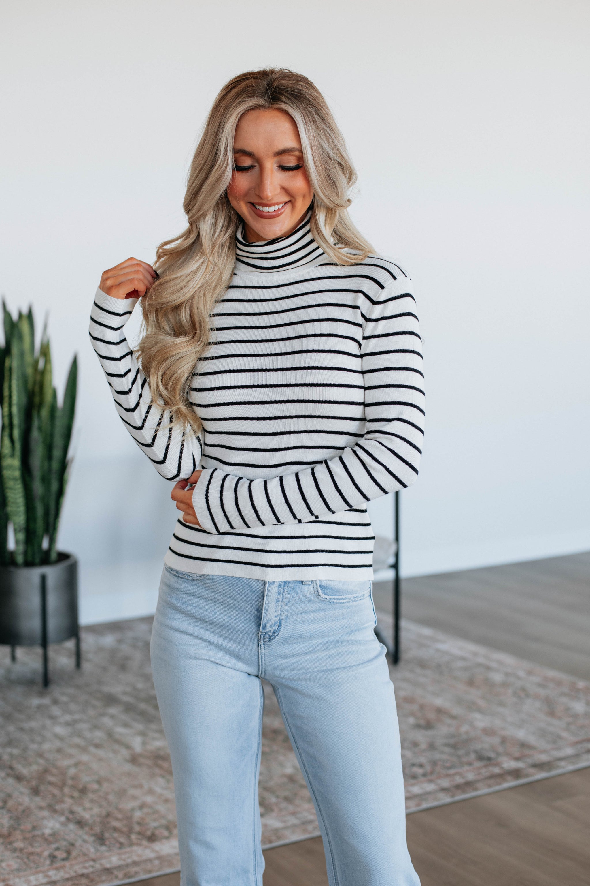 Berkeley Striped Sweater - Ivory