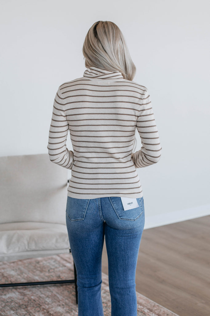 Berkeley Striped Sweater - Oatmeal