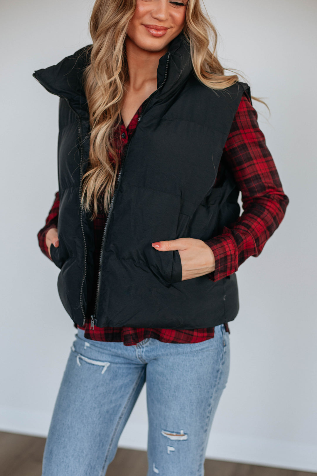 Blayke Puffer Vest - Black