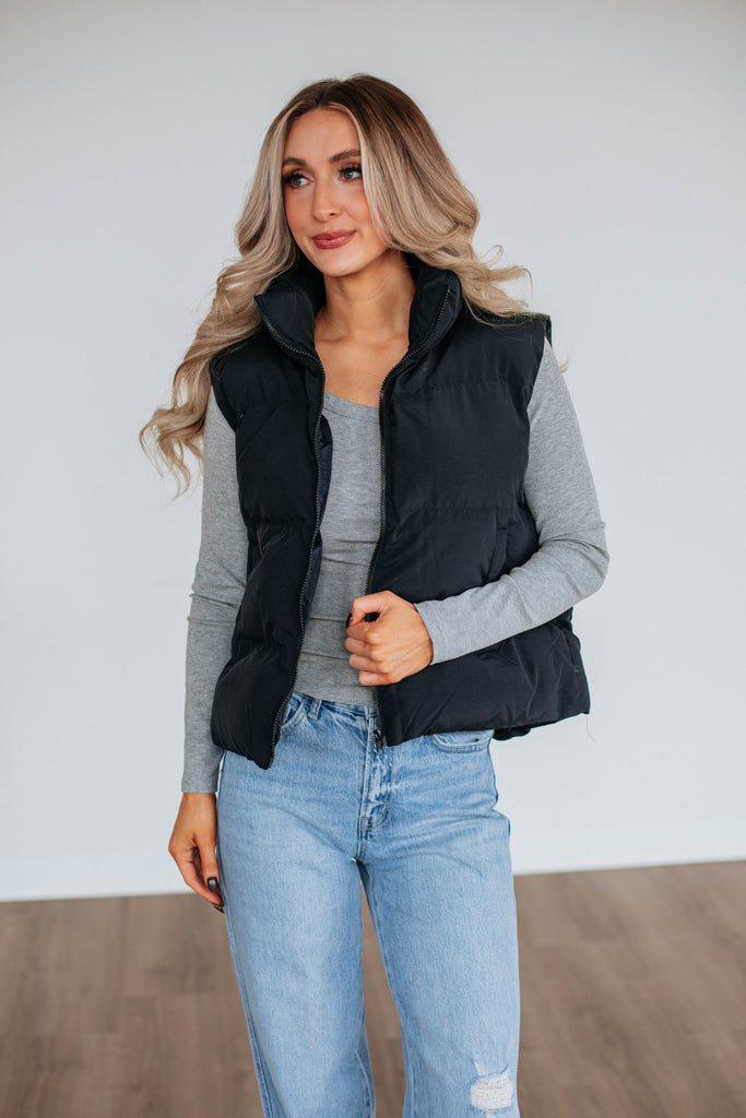 Blayke Puffer Vest - Black