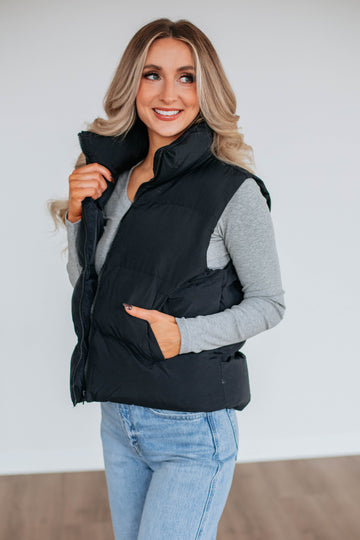 Blayke Puffer Vest - Black