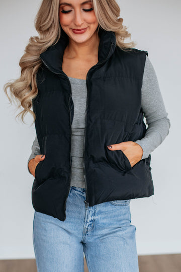 Blayke Puffer Vest - Black