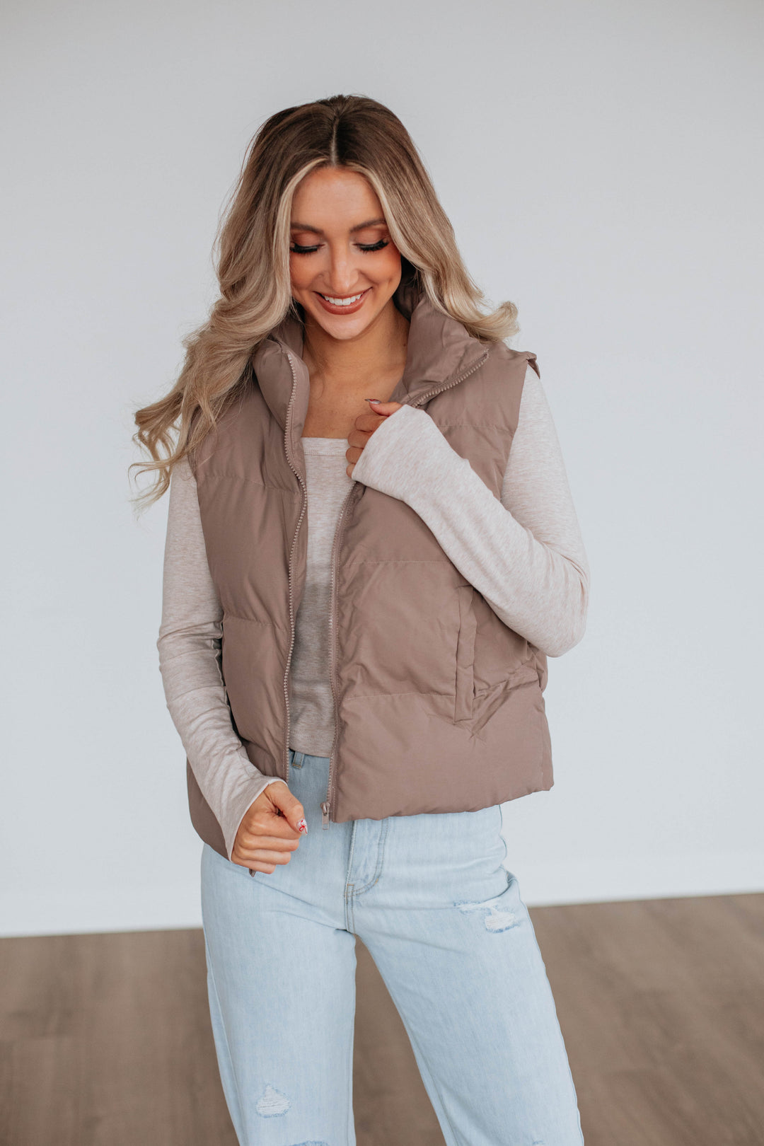 Blayke Puffer Vest - Mocha