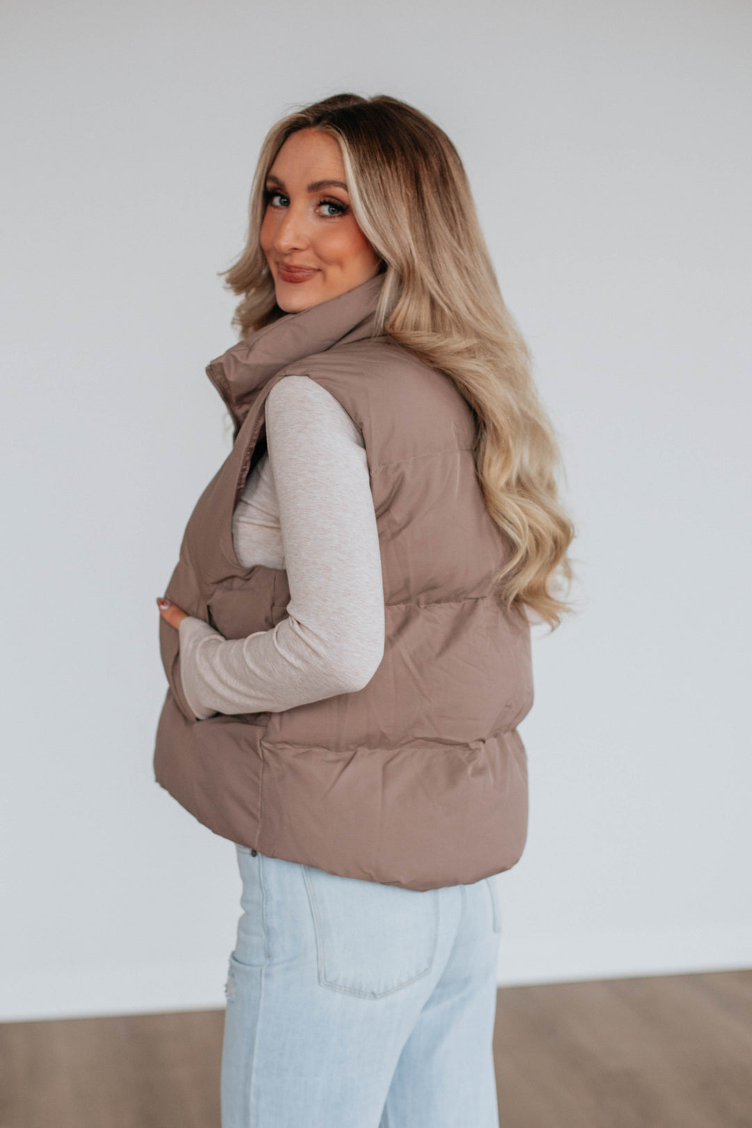 Blayke Puffer Vest - Mocha