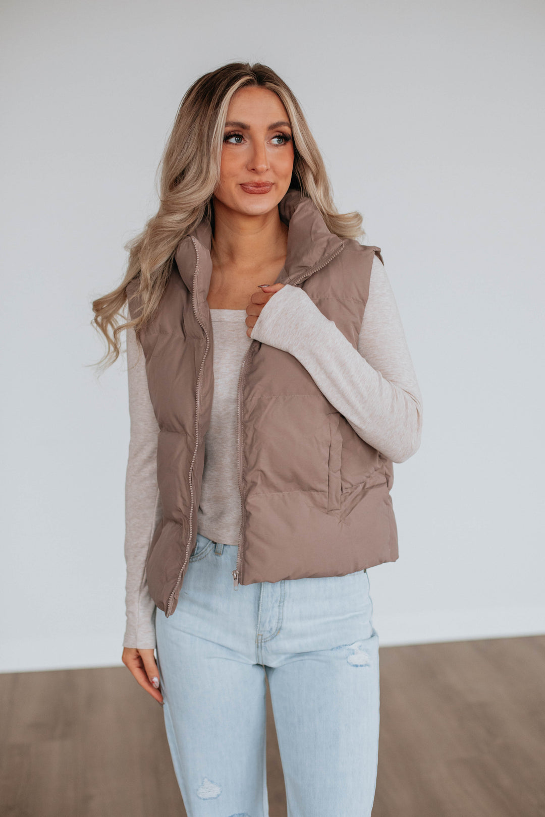 Blayke Puffer Vest - Mocha