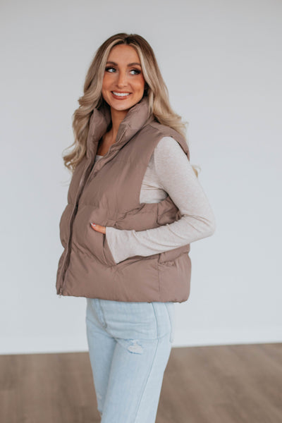 Blayke Puffer Vest - Mocha