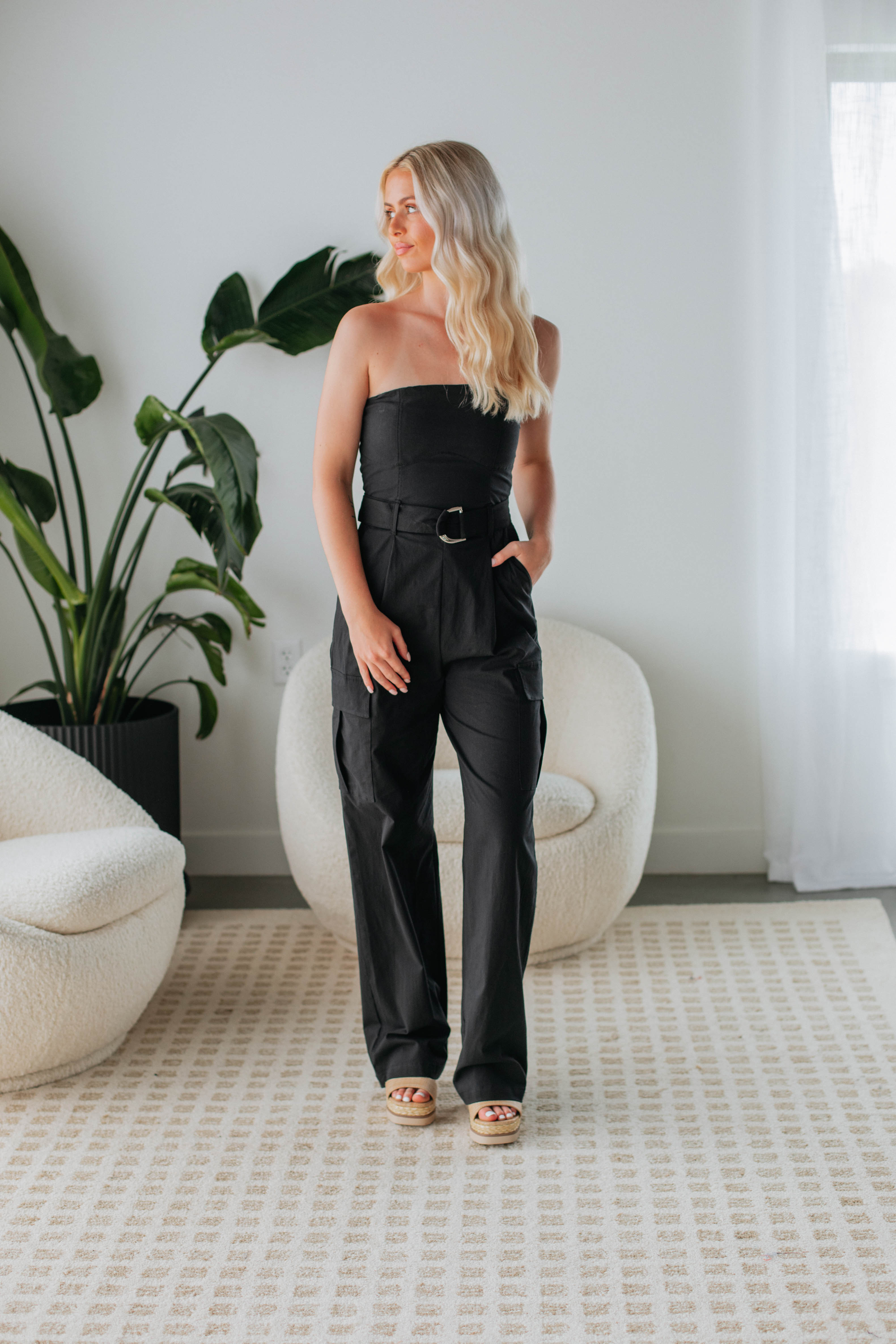 Cargo jumpsuit black online