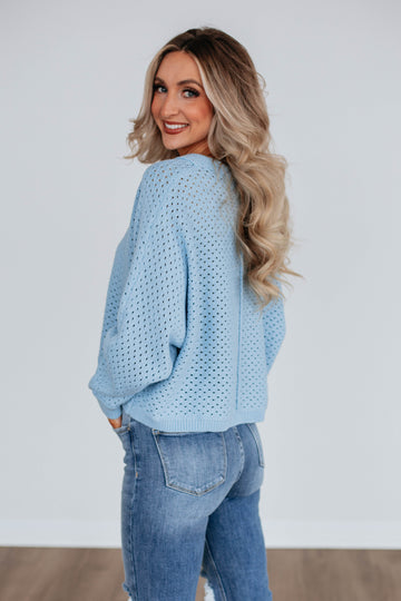 Callee Knit Sweater - Sky Blue