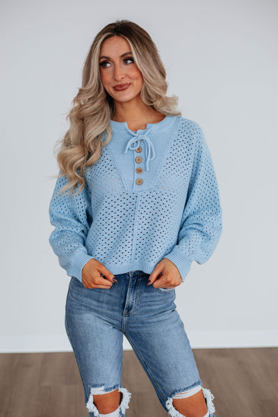 Callee Knit Sweater - Sky Blue