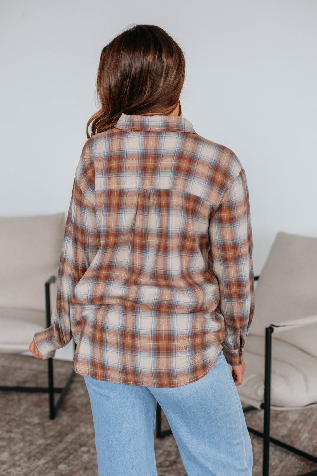 Camden Flannel Top - Caramel