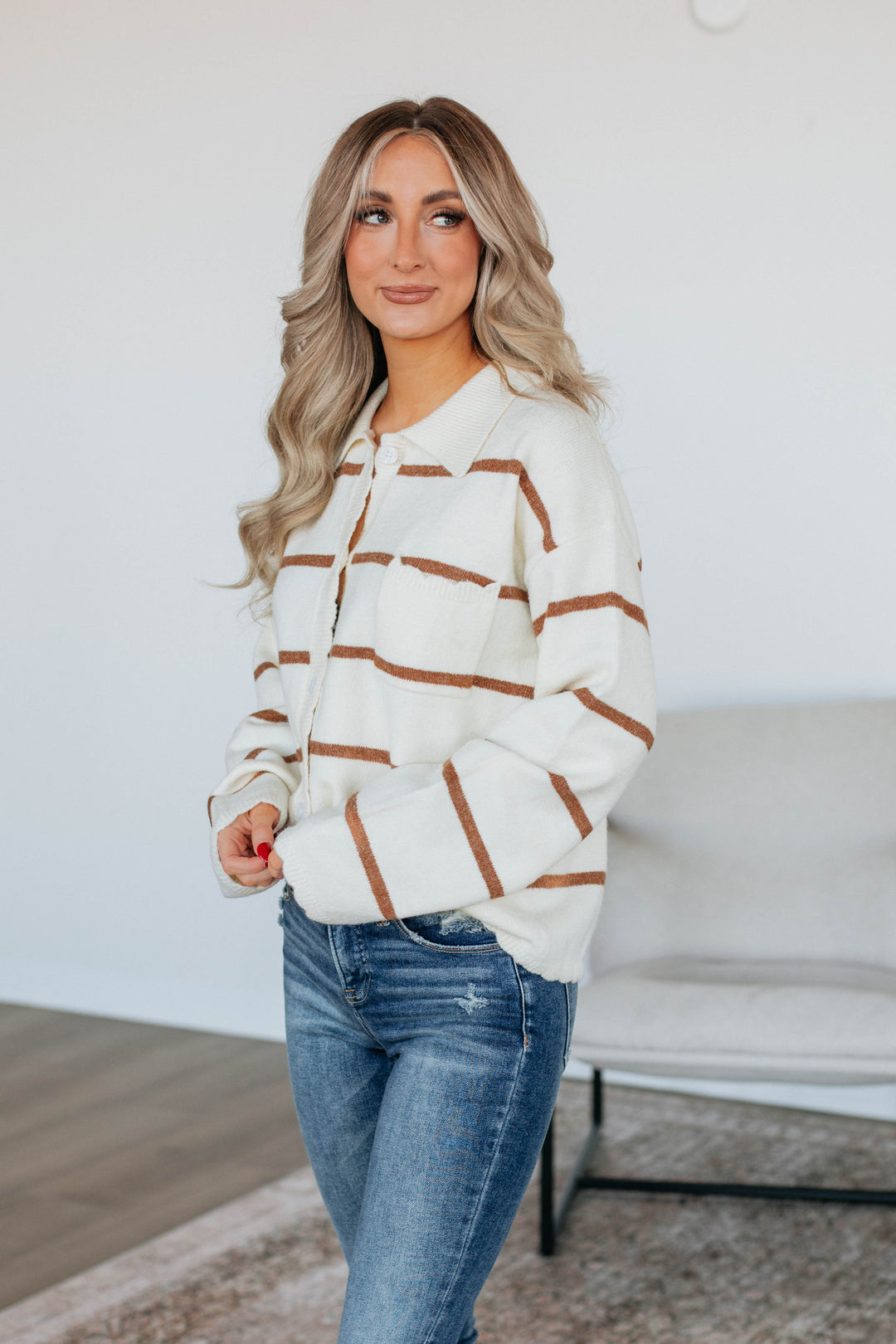 Casen Striped Cardigan