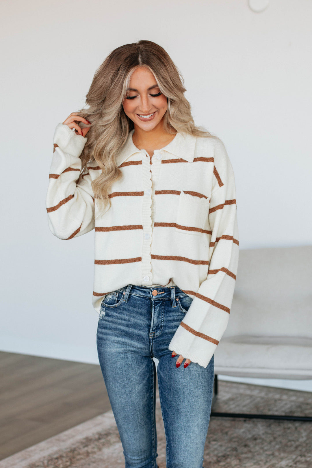 Casen Striped Cardigan