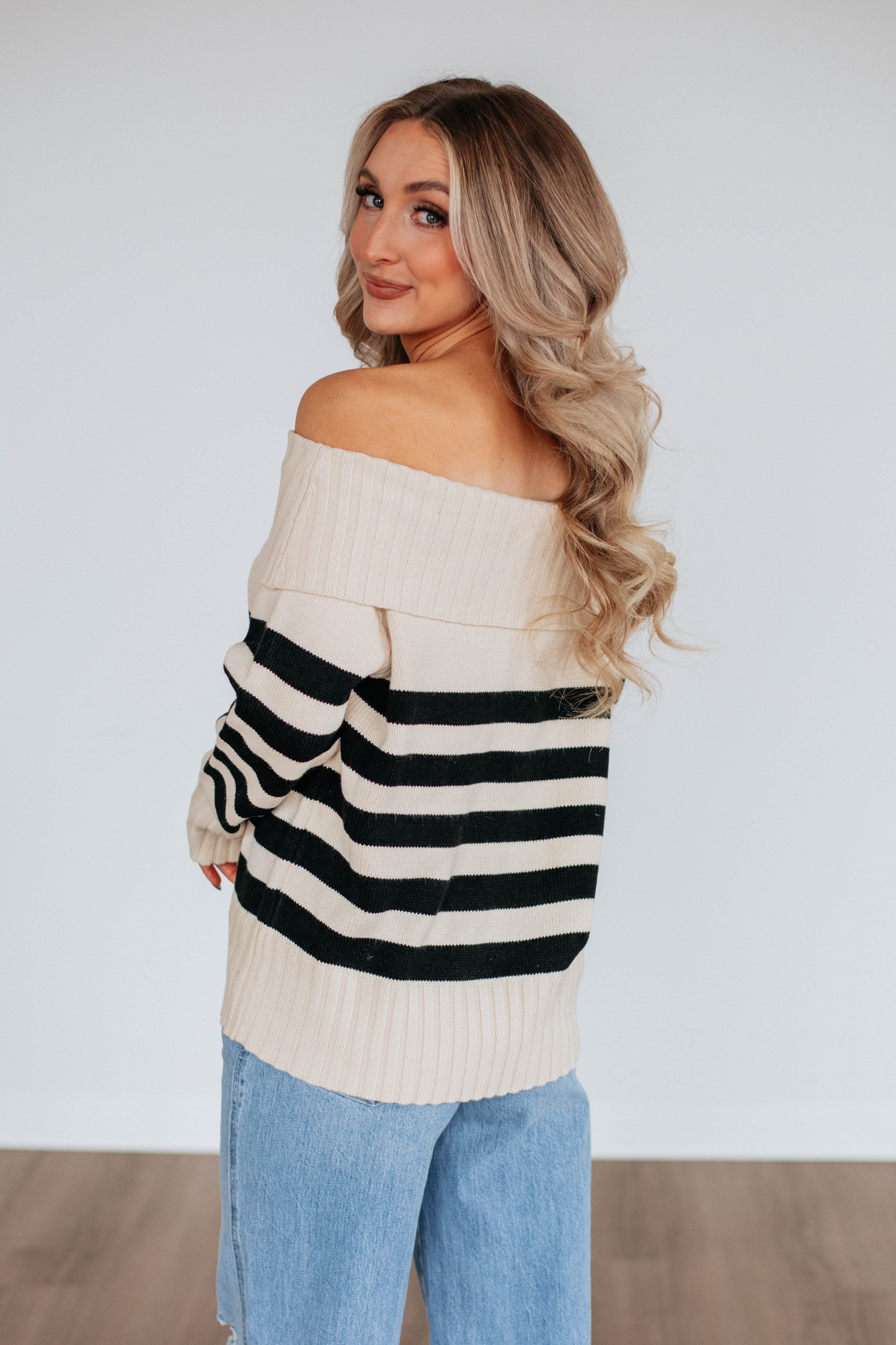 Chantelle Off The Shoulder Sweater - Cream