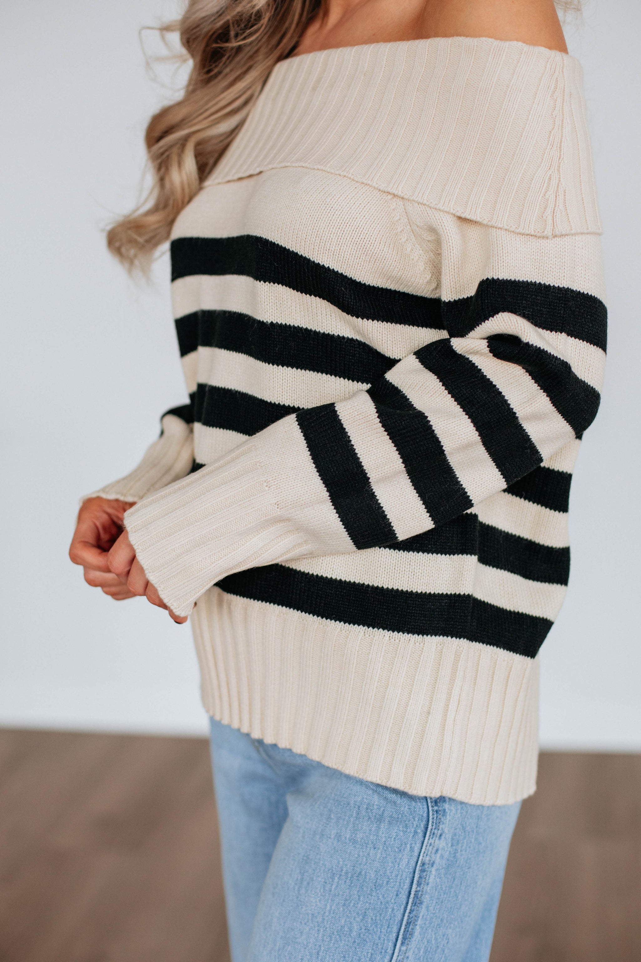 Chantelle Off The Shoulder Sweater - Cream