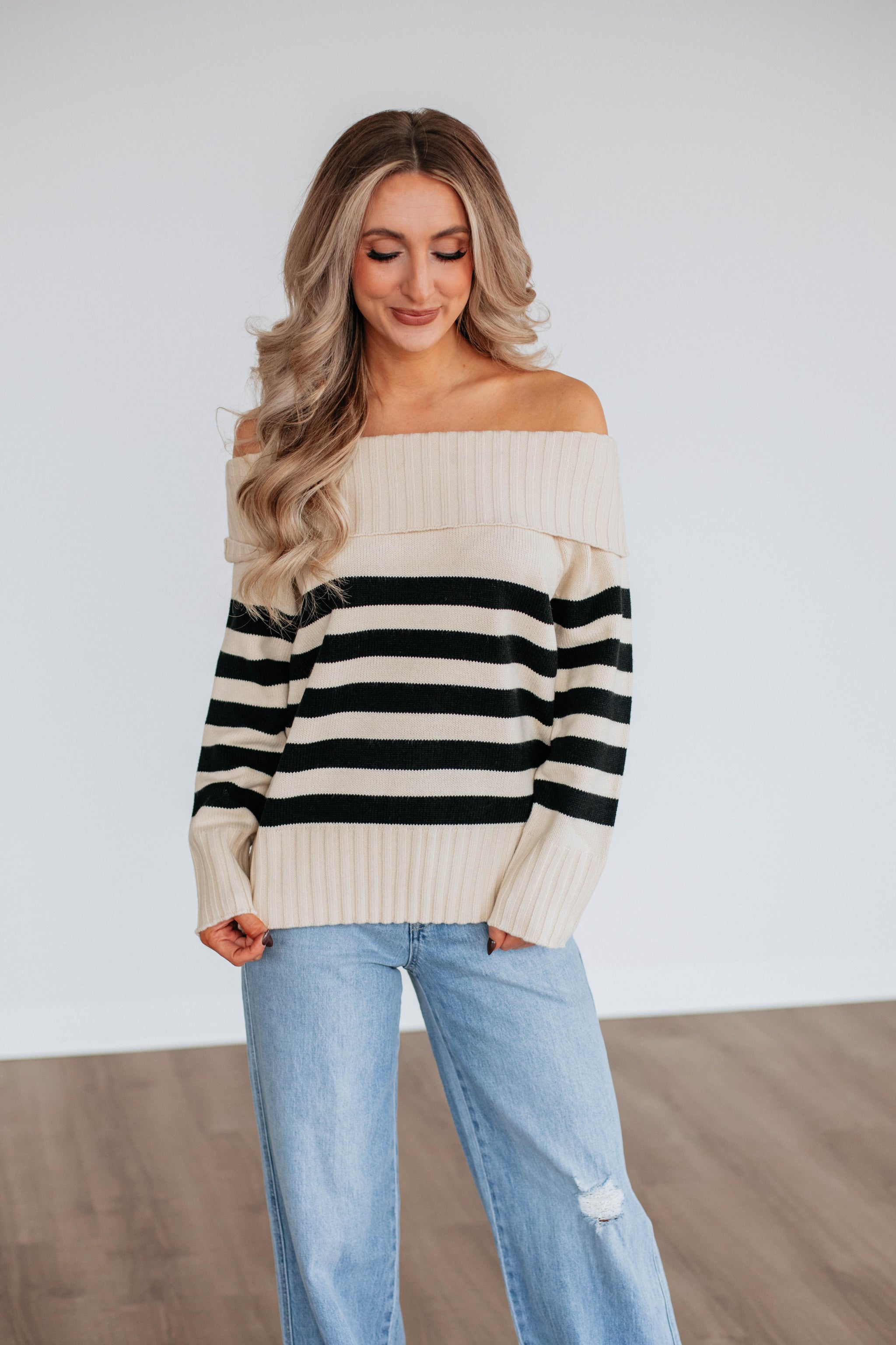 Chantelle Off The Shoulder Sweater - Cream