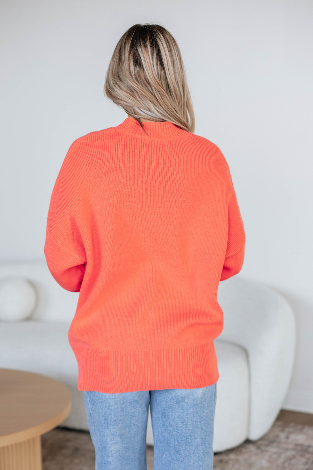 Chelsea Mock Neck Sweater - Sorbet