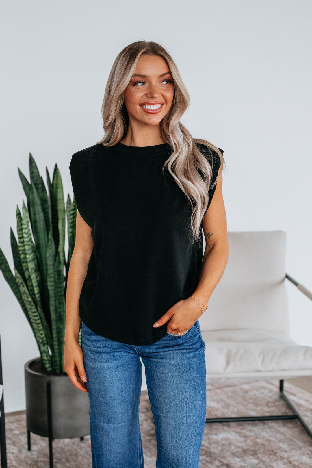 Coen Ruched Top - Black