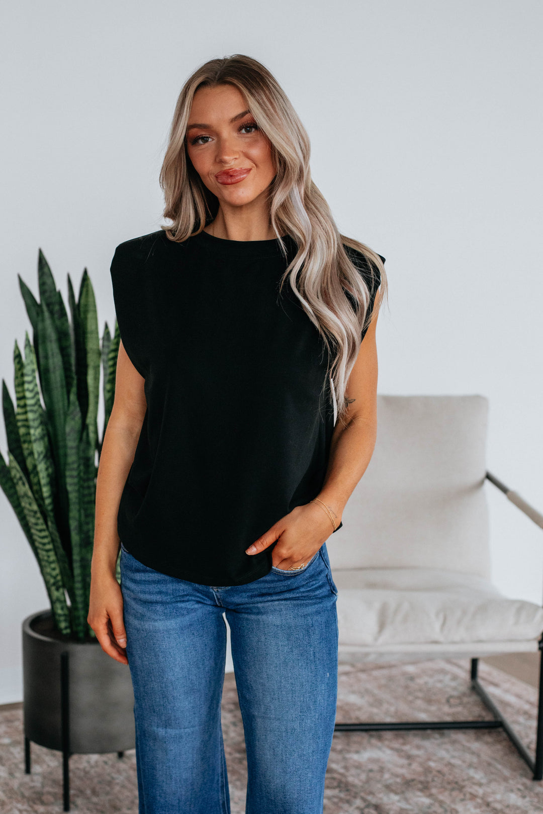 Coen Ruched Top - Black