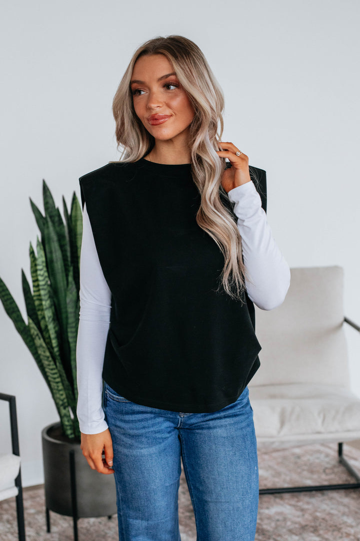 Coen Ruched Top - Black