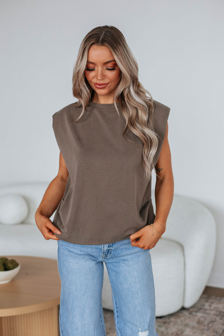 Coen Ruched Top - Mocha