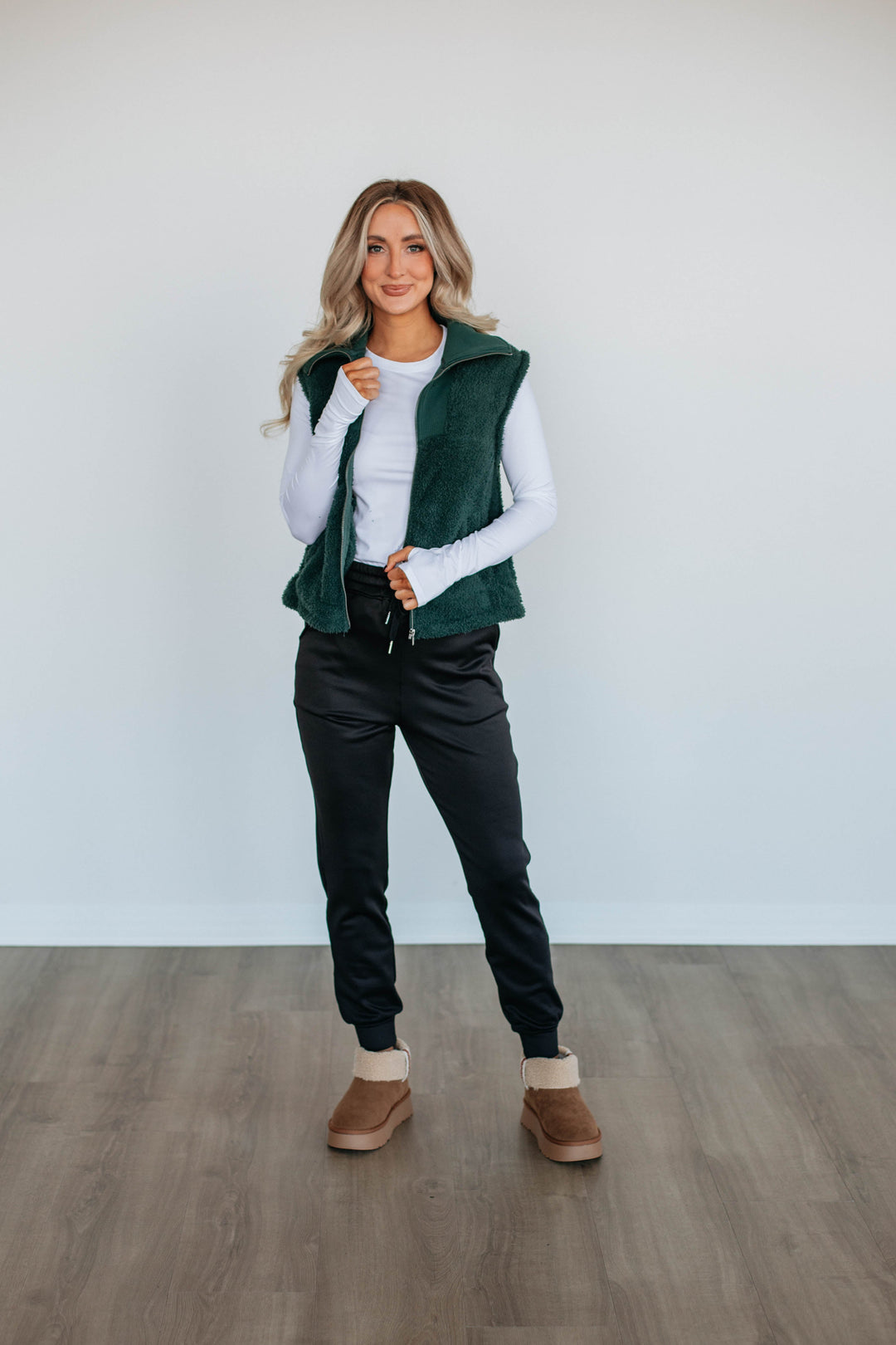 Cove Sherpa Vest - Jungle Green