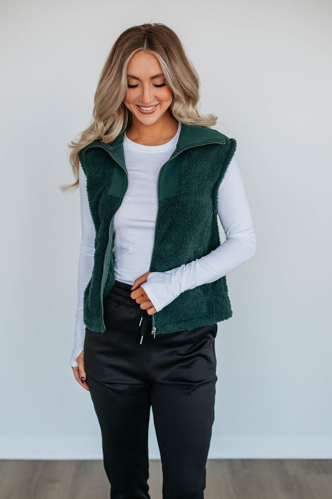 Cove Sherpa Vest - Jungle Green