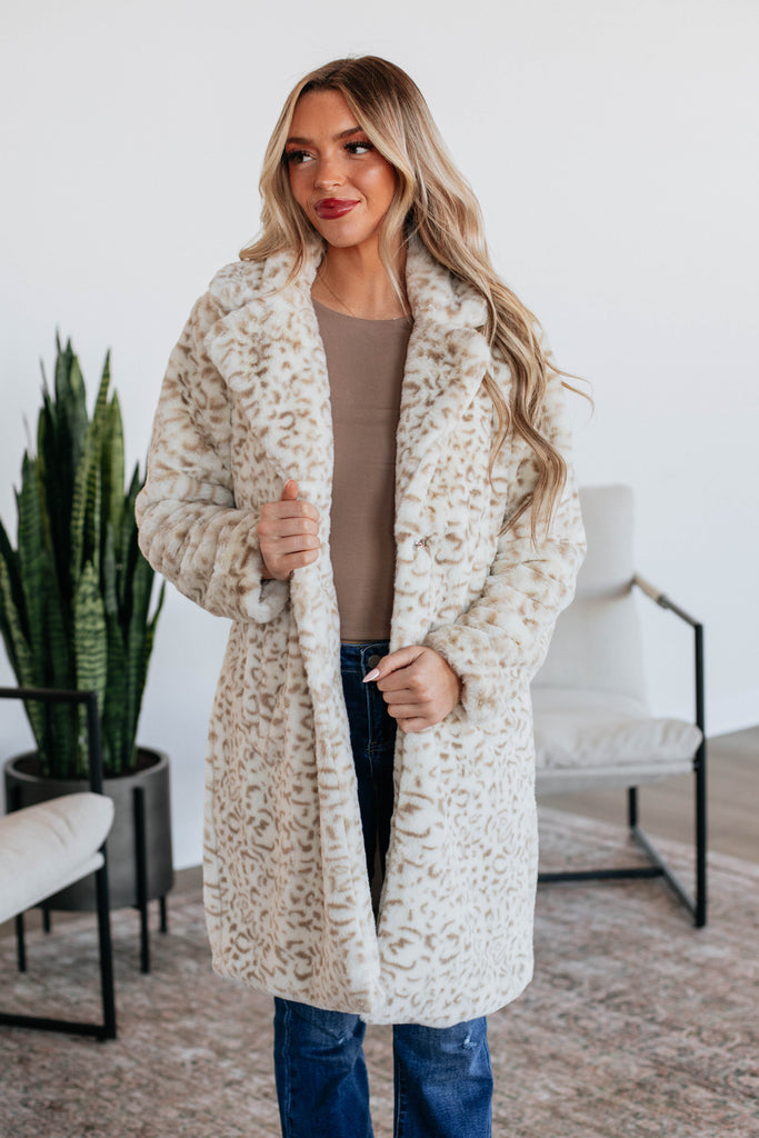 Diaz Leopard Trench Coat