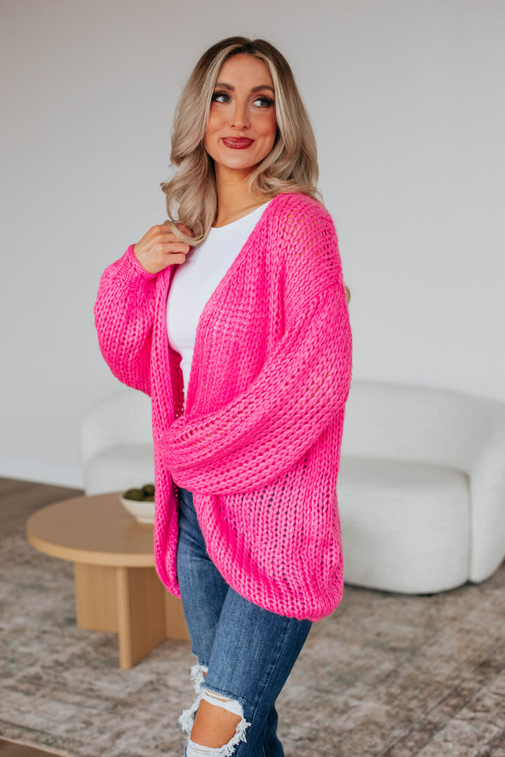 Dreya Knit Cardigan - Fuchsia